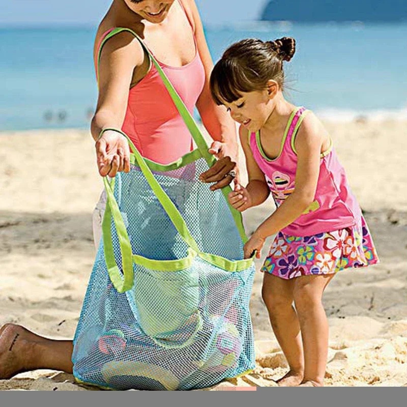Beauty Makeup For Kids - Kinder-Strandtasche aus Netzstoff, tragbar, für Badespielzeug,