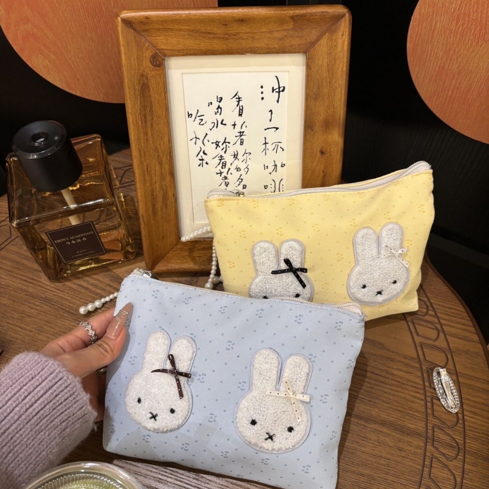 Beauty Makeup Lipstick - Miffy Kawaii Make-up-Tasche mit großem Fassungsvermögen,