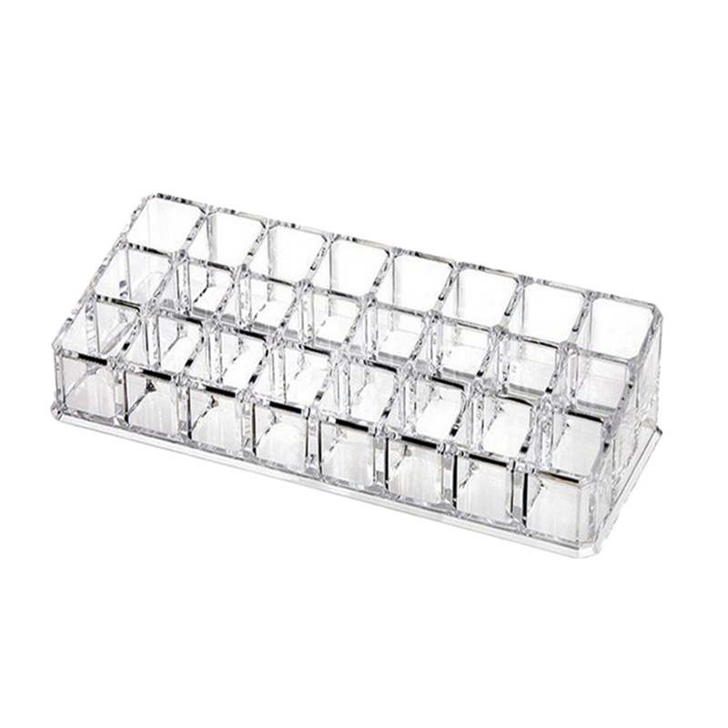 Beauty Makeup Lipstick - Make-up-Halter Kosmetik-Displayständer 24 Fächer Acryl-Lippenstift-Organizer Lipgloss-Behälter