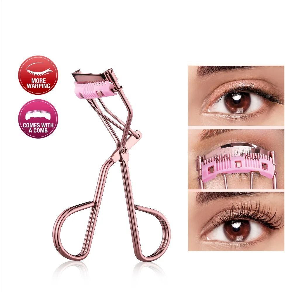 Beauty Flower Makeup - MJ Professionelle Roségold-Wimpernzange, Wimpernkosmetik, Make-up-Werkzeuge, Damen-Accessoires,