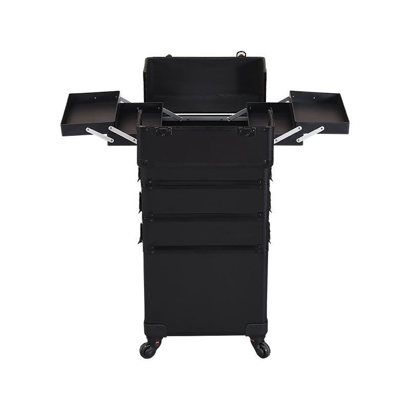 Beauty Makeup Trolley - Professioneller 2/3/4-lagiger Trolley-Make-up-Koffer, tragbarer Kosmetik-Trolley, Gepäckbox,