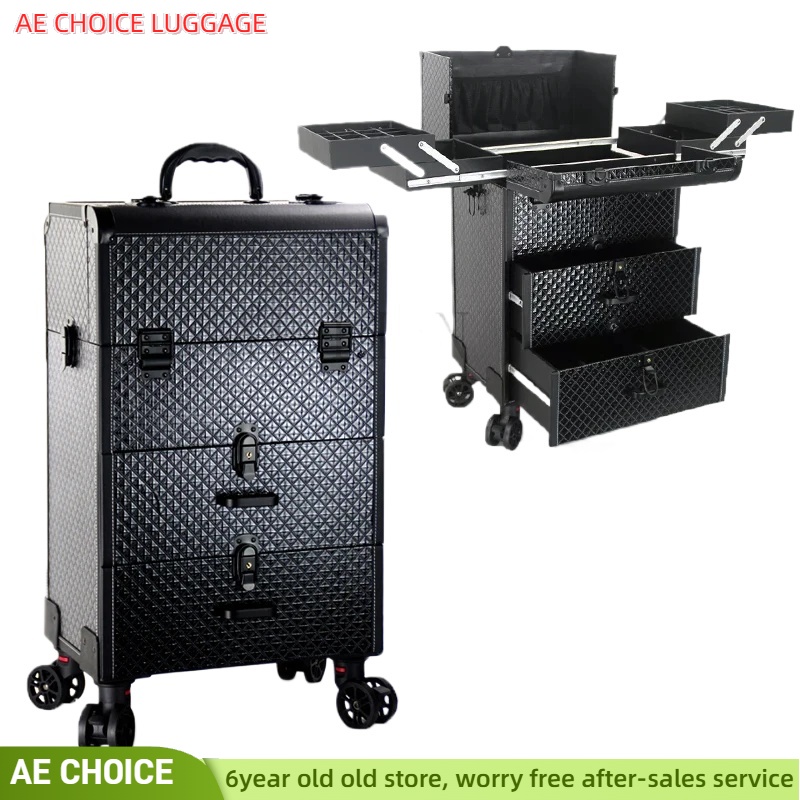 Beauty Makeup Trolley - Neue Kosmetiktasche mit Rollen, Rollkoffer für