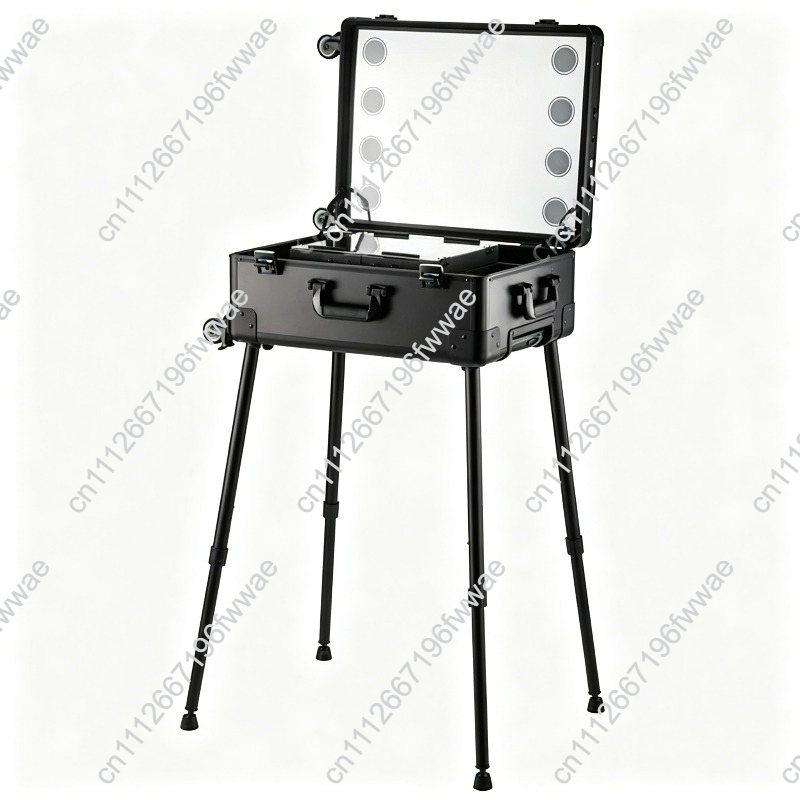 Beauty Makeup Trolley - Professioneller Make-up-Koffer mit Beleuchtung und Trolley