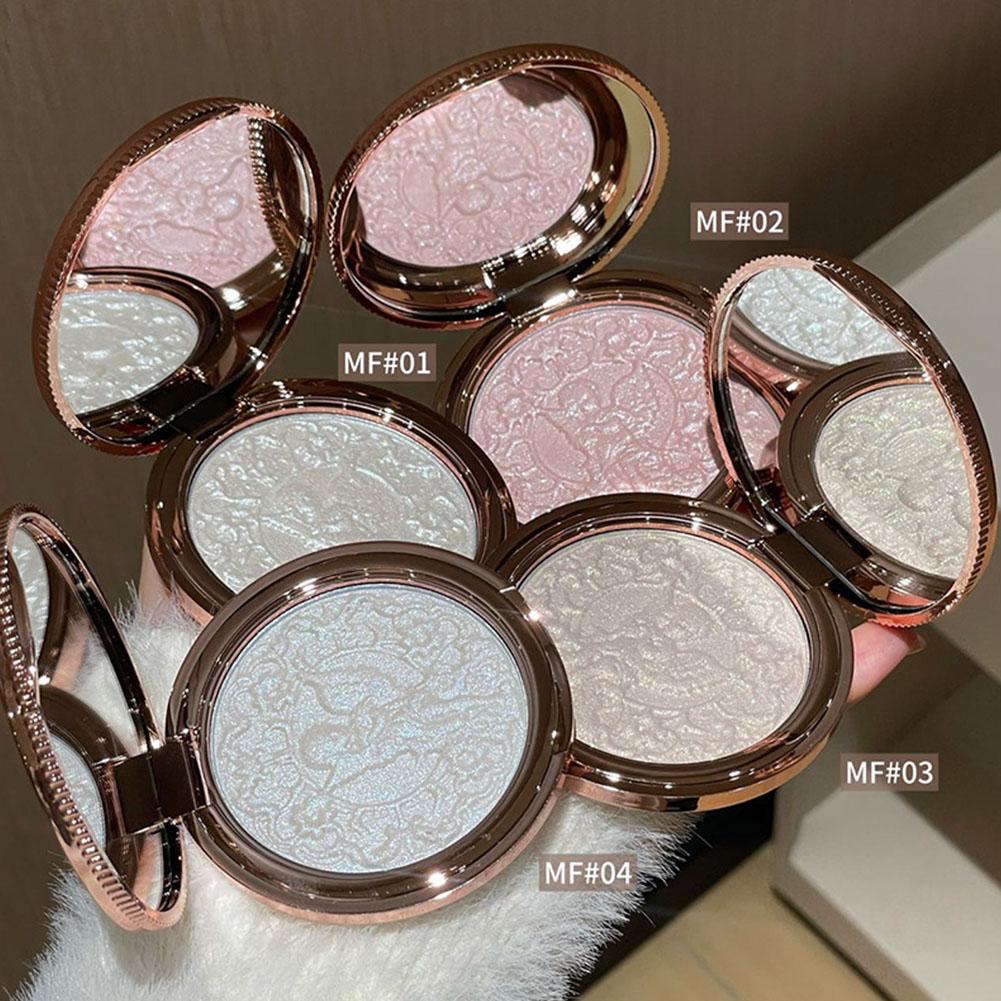 Body Shimmer Lotion - Geprägte Diamant-Highlighter-Puderpalette, schimmernder Gesichtskontur-Illuminator, aufhellendes Puder,