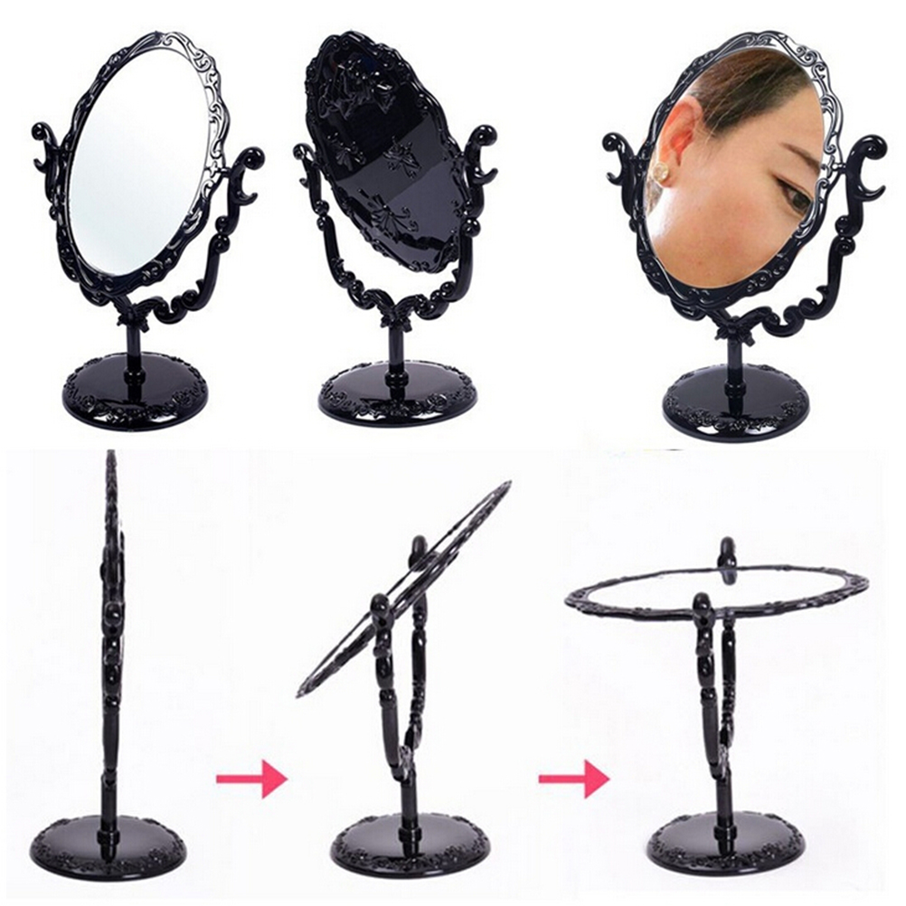Beauty Flower Makeup - 【1PC Make-up-Spiegel für Mädchen, drehbarer Gothic-Rosen-Make-up-Standspiegel