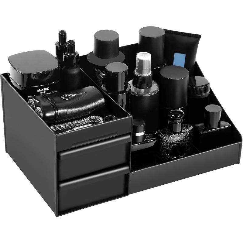 Beauty Makeup Lipstick - Schwarzer Hautpflege-Organizer mit Schubladen, Große Kapazität,