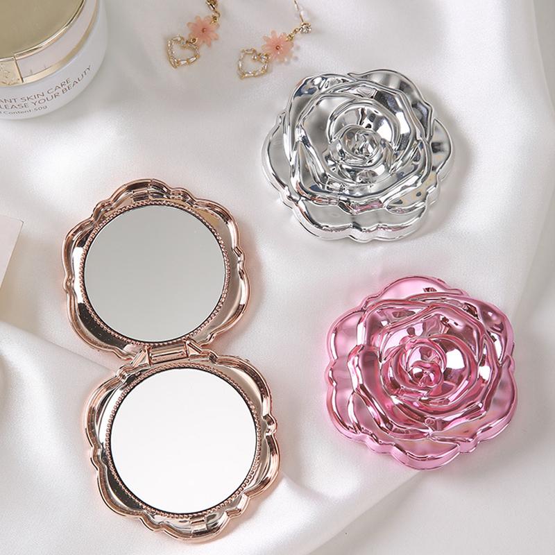 Tragbarer Mini-Spiegel, Retro- – Beauty Flower Makeup Bewertung und Preis