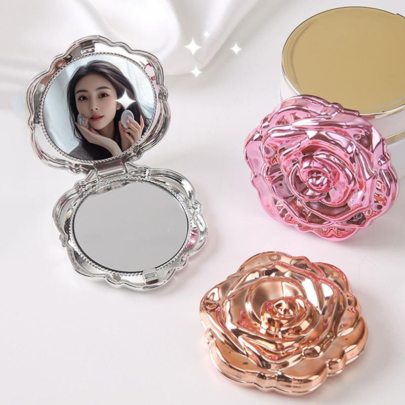 Tragbarer Mini-Spiegel, Retro- – Beauty Flower Makeup Bewertung und Preis
