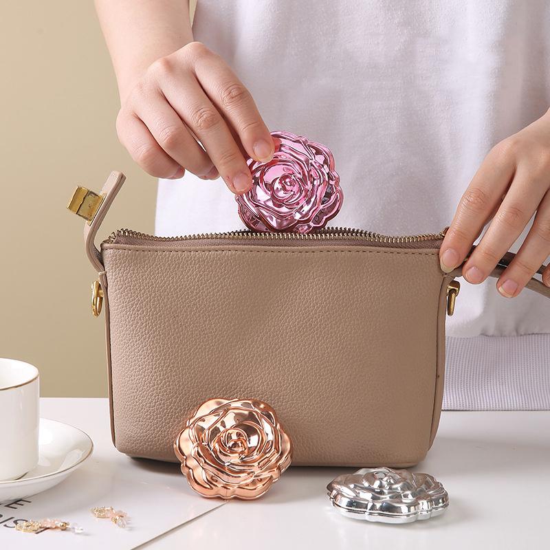Tragbarer Mini-Spiegel, Retro- – Beauty Flower Makeup Bewertung und Preis