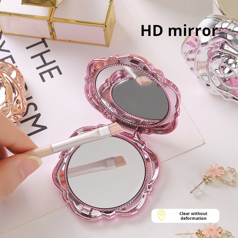 1PC Tragbare Mini Spiegel Retr – Beauty Flower Makeup Bewertung und Preis