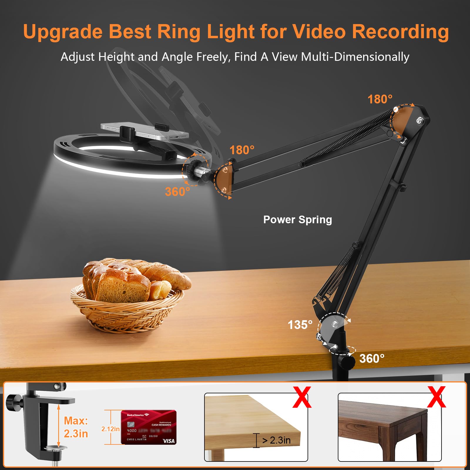 Schönes Overhead-Stativ mit Ri – Led Ring Light Bewertung und Preis