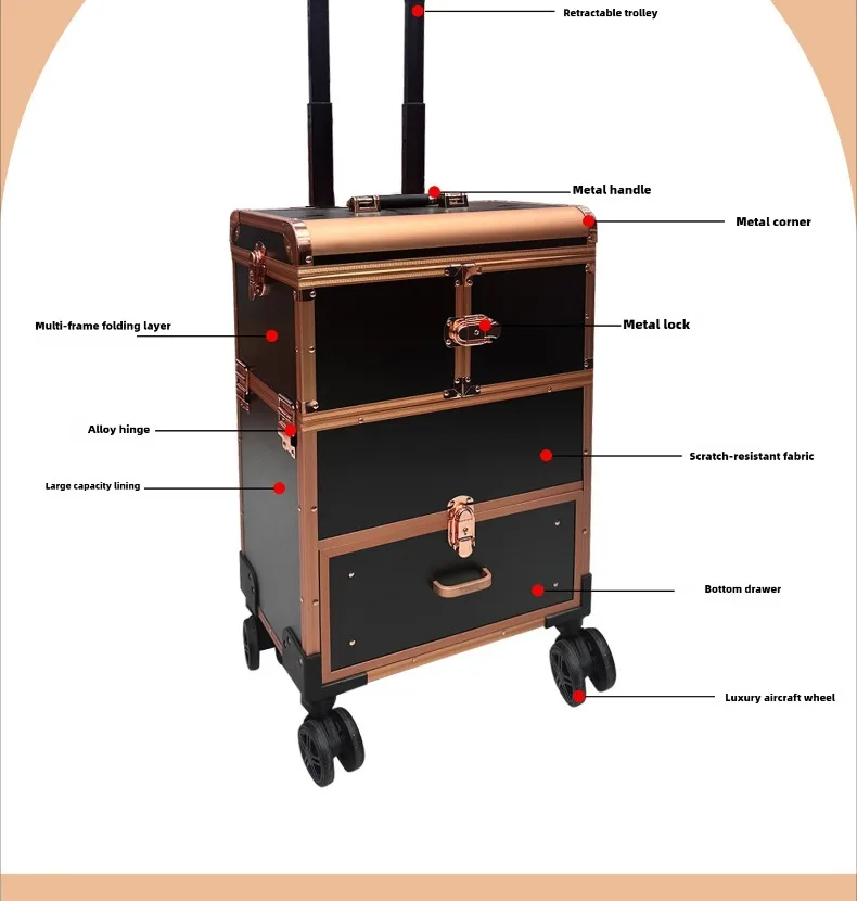 Großhandel große Kapazität Mak – Beauty Makeup Trolley Bewertung und Preis